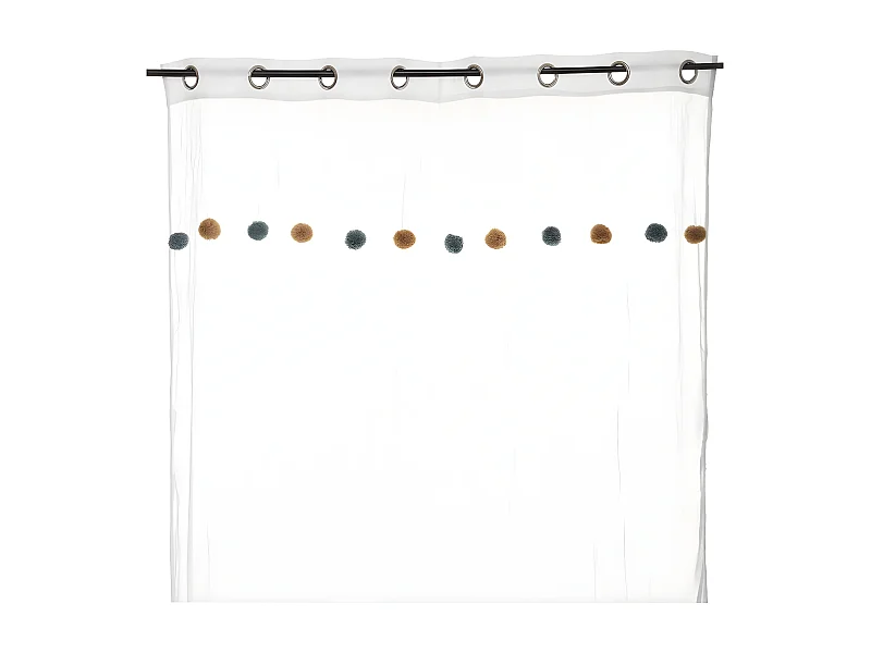 Cortina de algodão branco 240x140cm