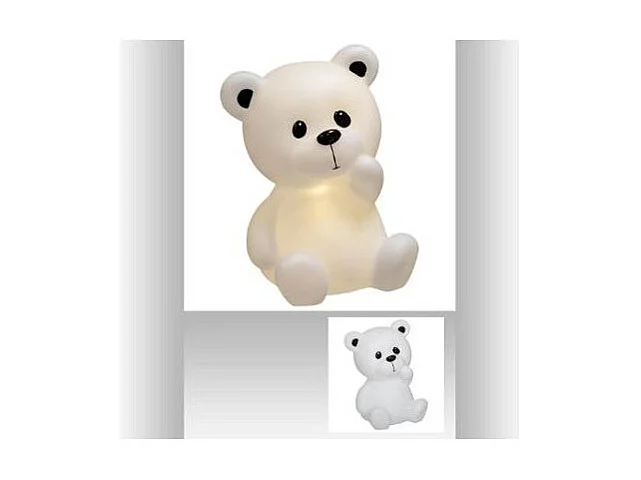 Veilleuse Enfant à Poser "Ourson" 30cm Blanc