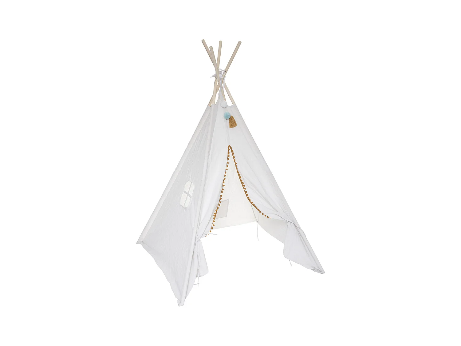 Tipi con pompones redondos