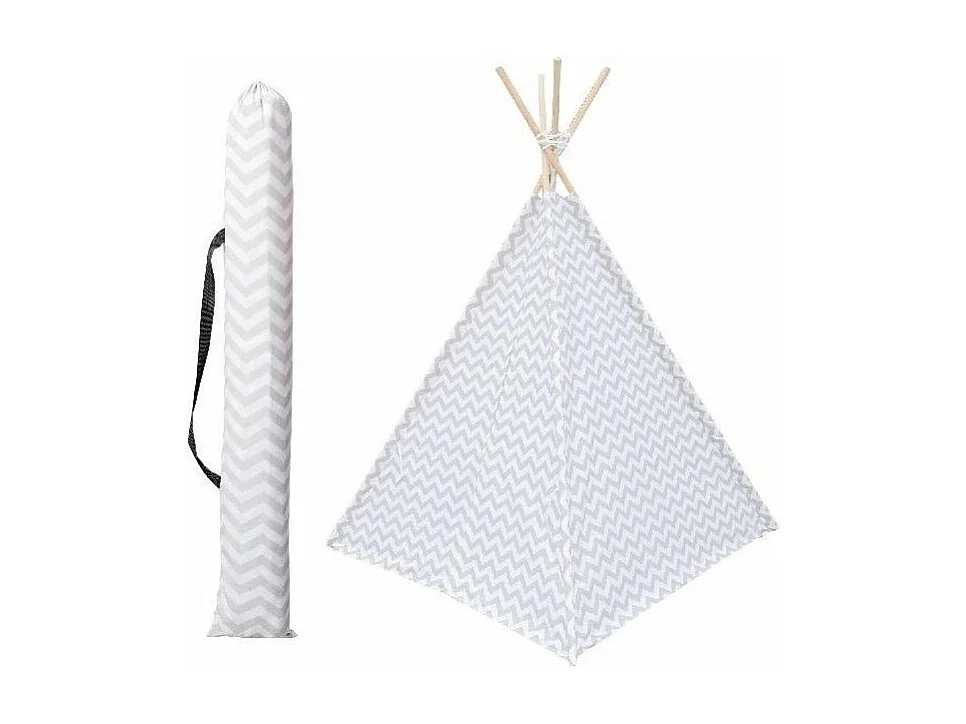Tipi Déco Enfant "Motifs" 160cm Gris