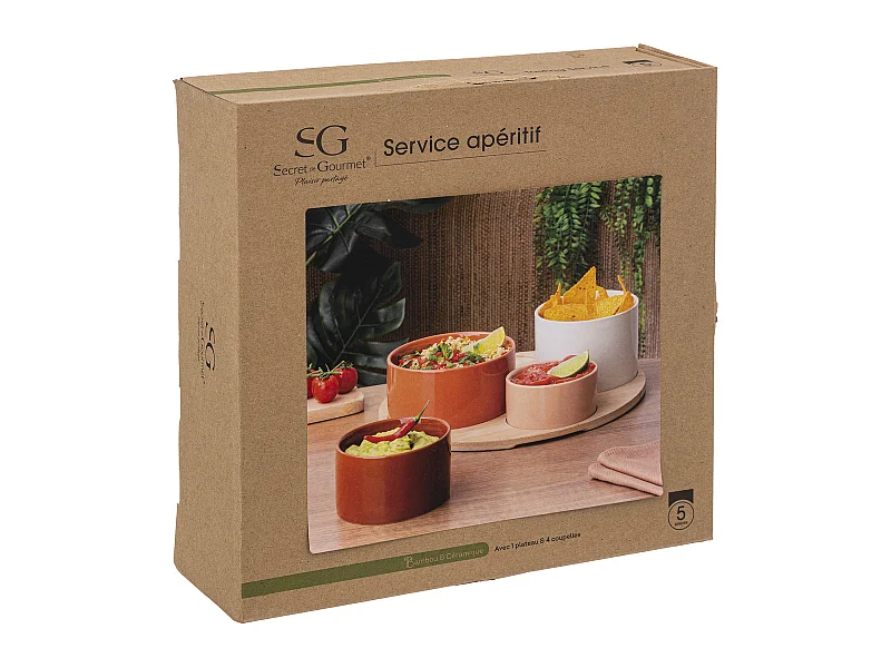 Service Apéritif 5 Pièces "Alicante" 33cm Multicolore