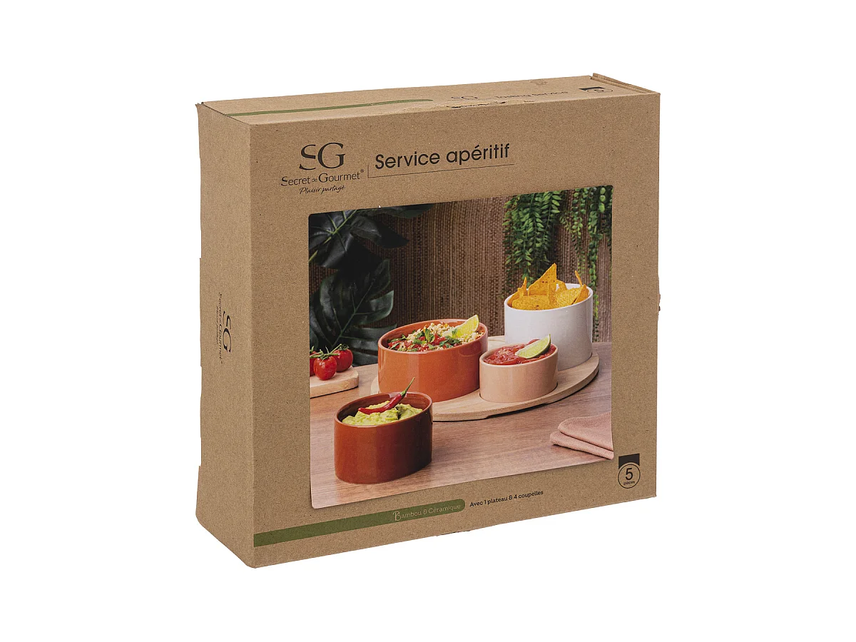 Service Apéritif 5 Pièces "Alicante" 33cm Multicolore