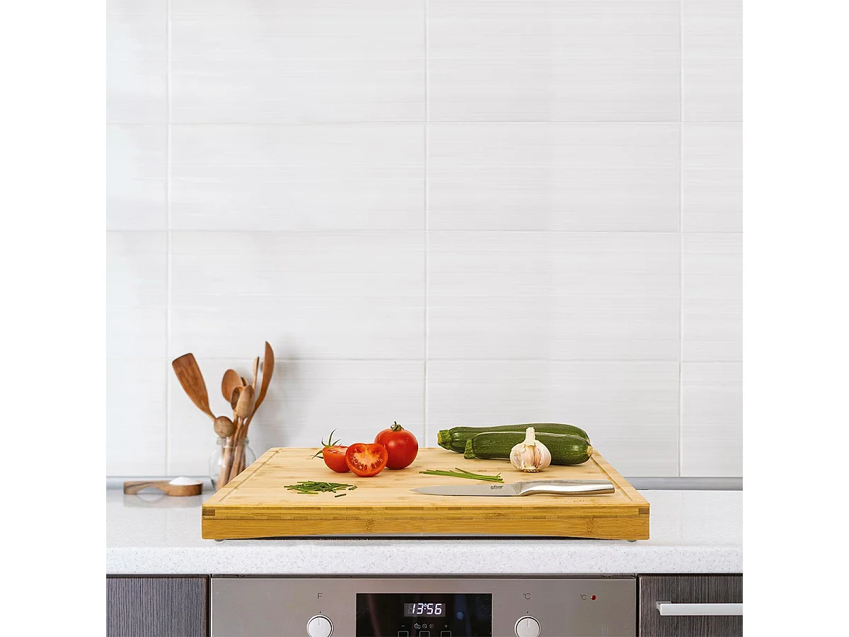 Cache-Plaque 3 en 1 "Bambou" 58cm Naturel