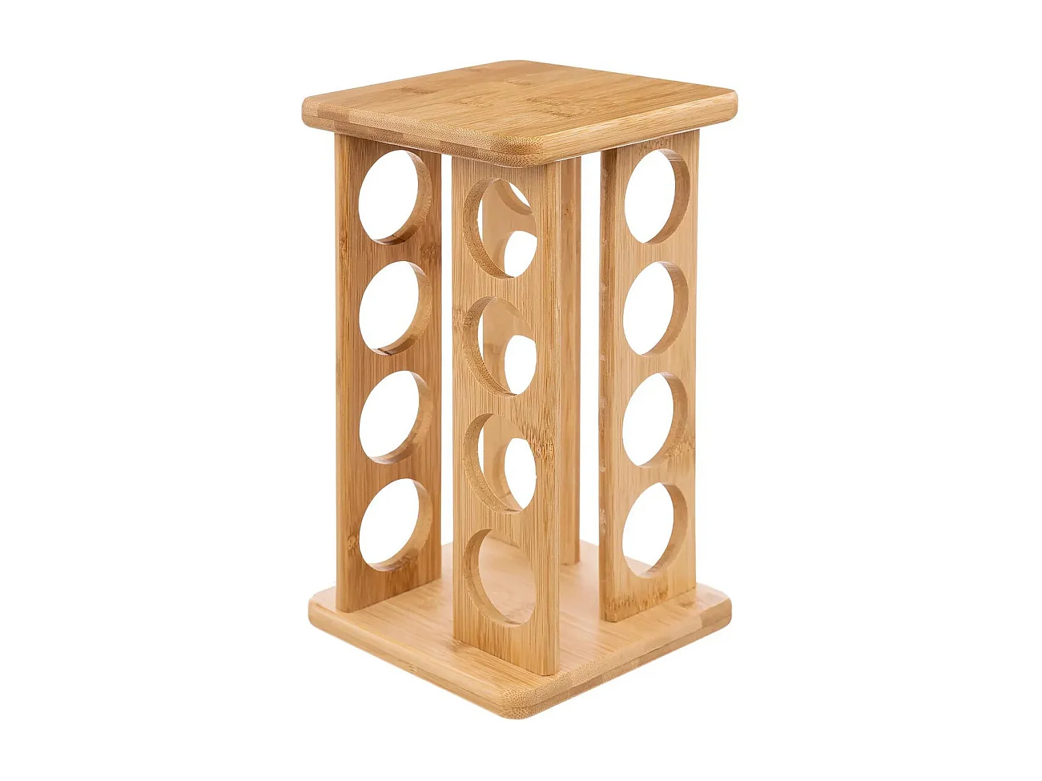 Présentoir à Epices Rotatif "16 Pots" 28cm Bambou