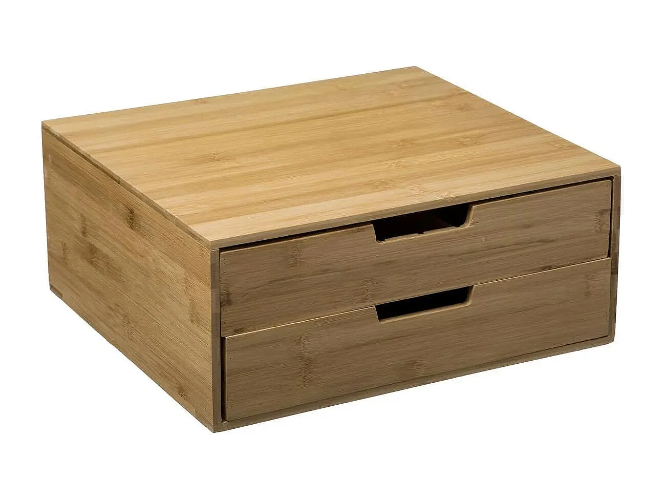 Porte-Capsules "2 Tiroirs" 34cm Naturel