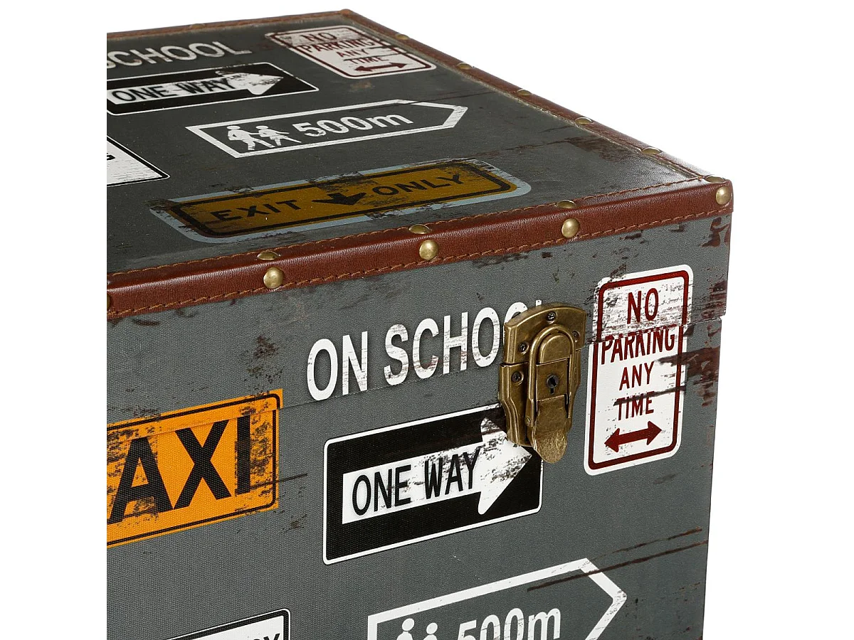 Lot de 4 Malles de Rangement "City" 80cm Multicolore