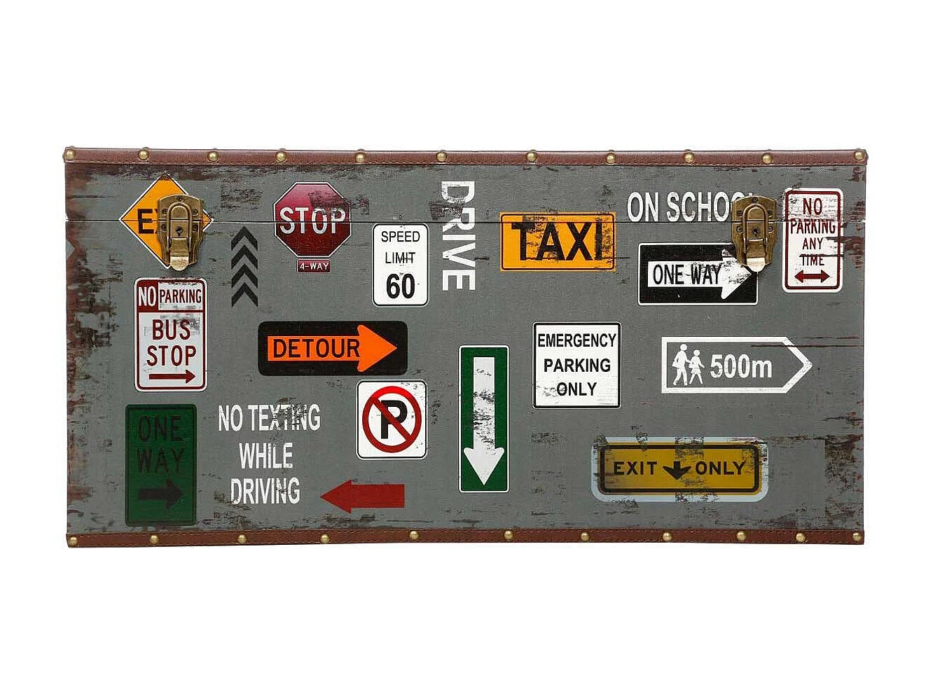 Lot de 4 Malles de Rangement "City" 80cm Multicolore