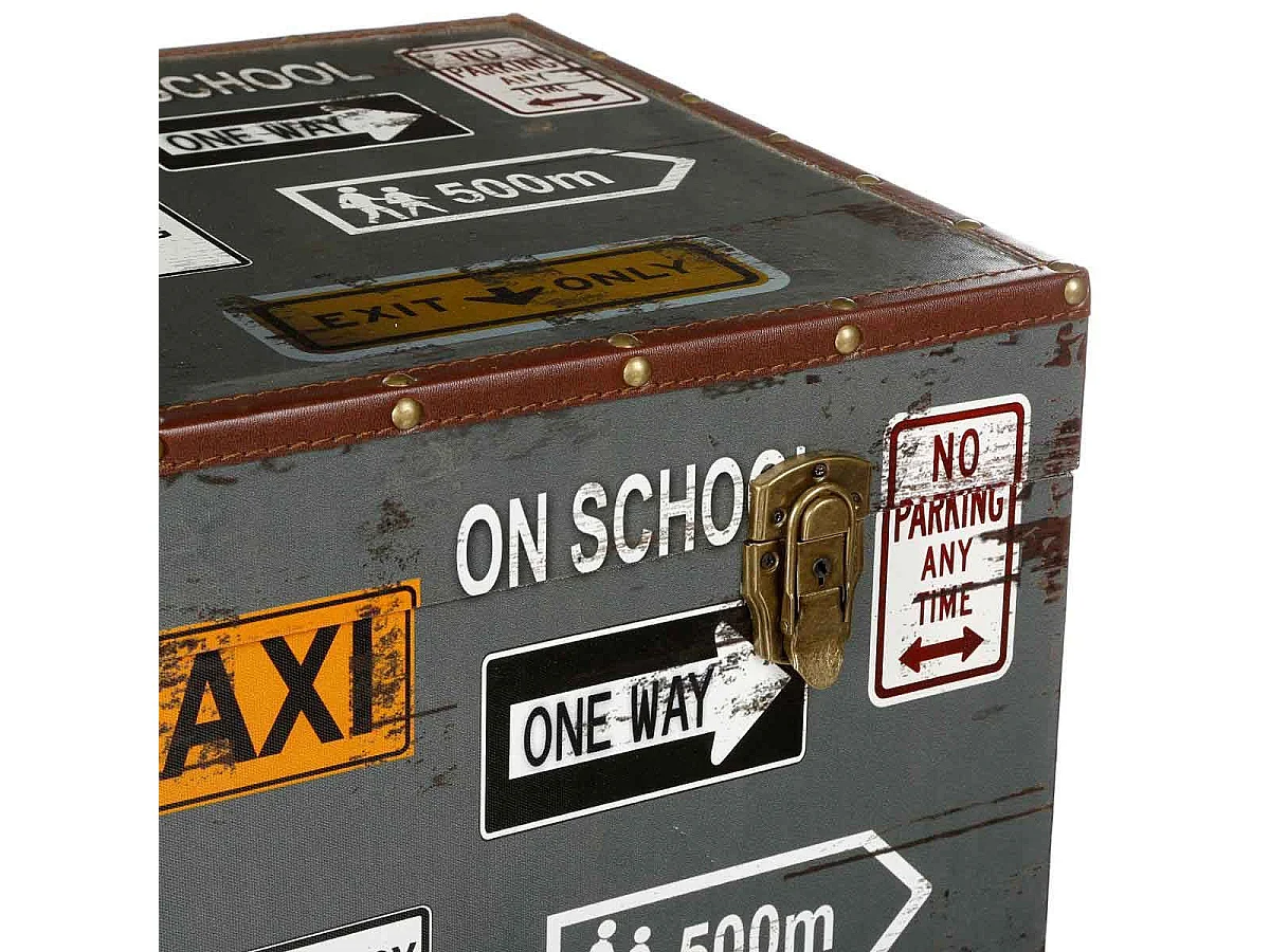 Lot de 4 Malles de Rangement "City" 80cm Multicolore