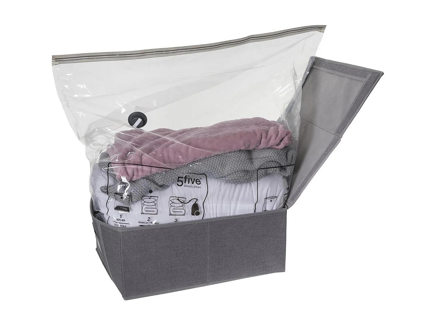 Boîte de Rangement & Sac "Compresseur" 60cm Gris