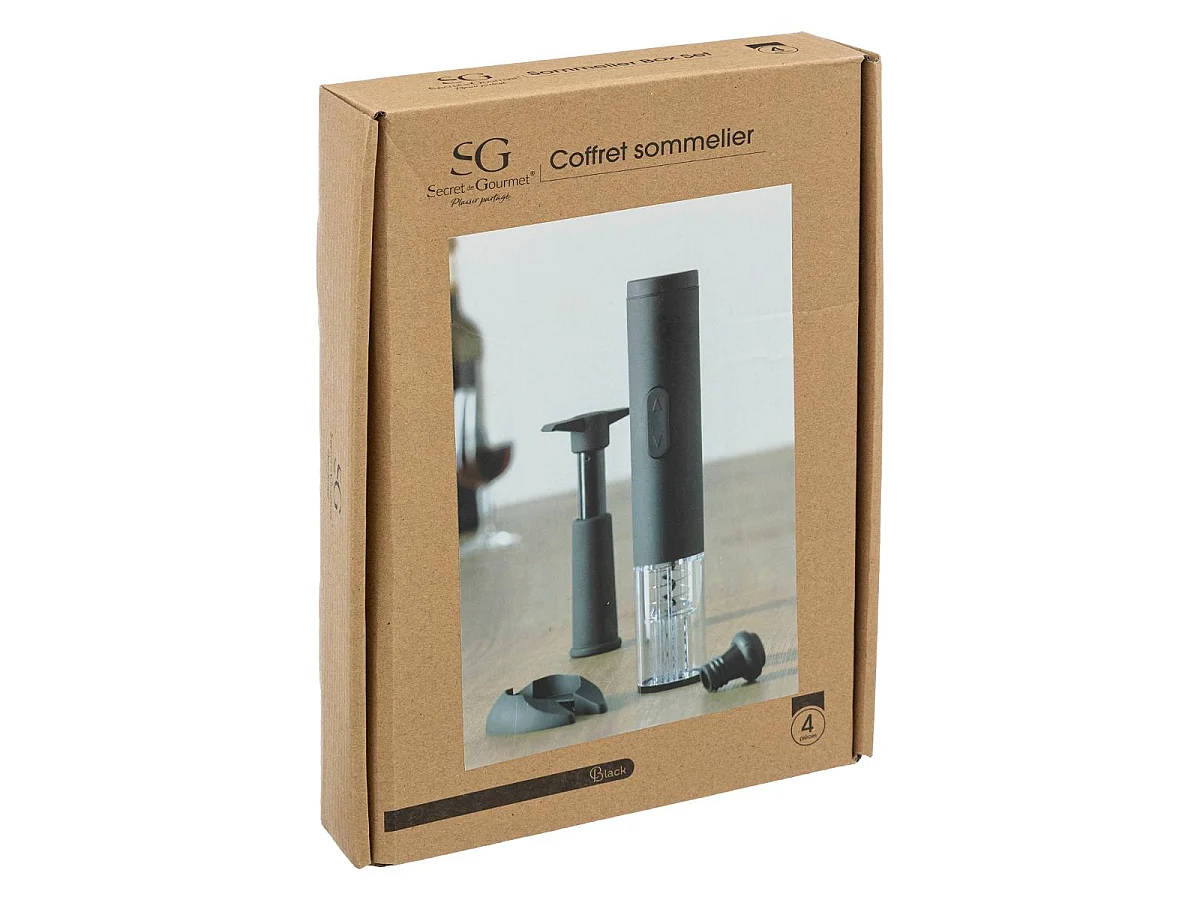 Coffret 4 Pièces "Sommelier" 28cm Noir
