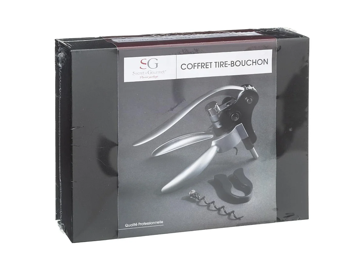 Coffret Tire-bouchon "Luxe" 18cm Gris