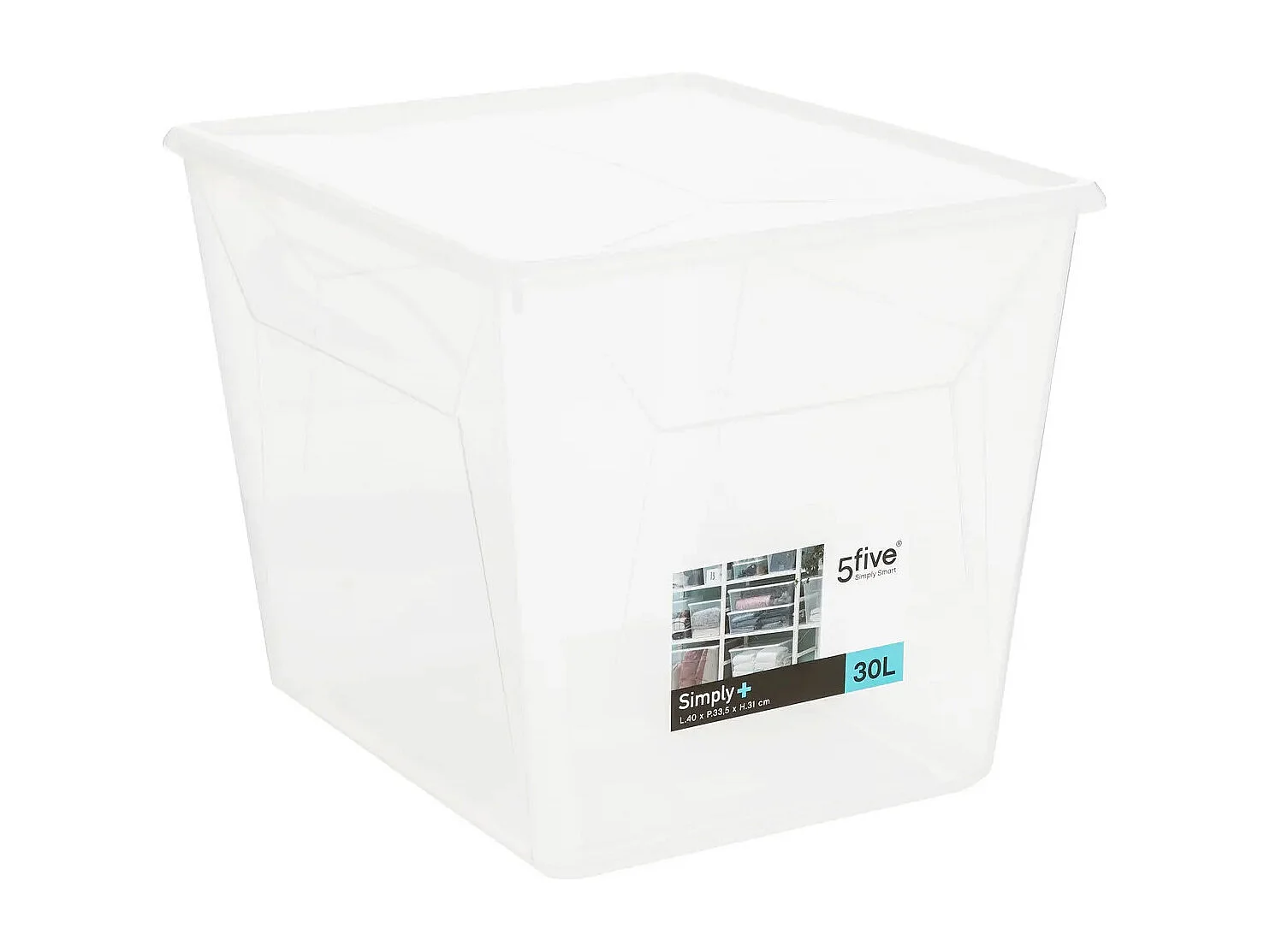 Boîte de Rangement "Simply" 30L Transparent