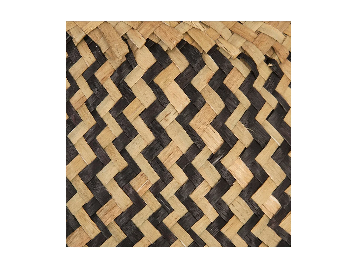 Panier de Rangement Pliable à Anses "Seagrass" 40cm Noir & Naturel