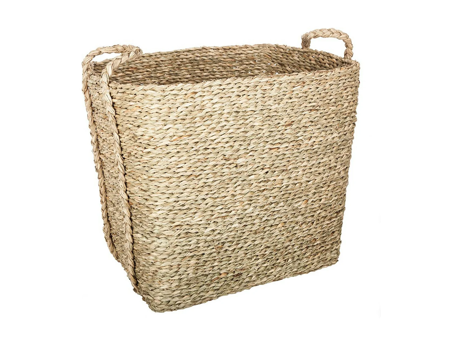 Lot de 3 Paniers de Rangement à Anses "Seagrass" 40cm Naturel