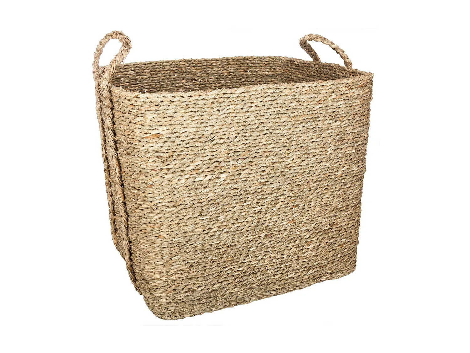 Lot de 3 Paniers de Rangement à Anses "Seagrass" 40cm Naturel