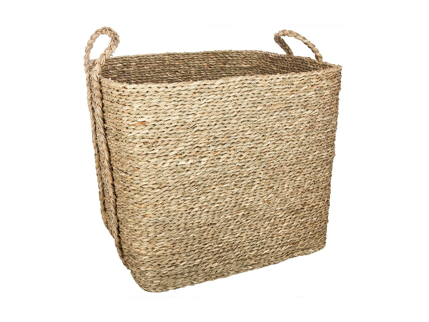 Lot de 3 Paniers de Rangement à Anses "Seagrass" 40cm Naturel