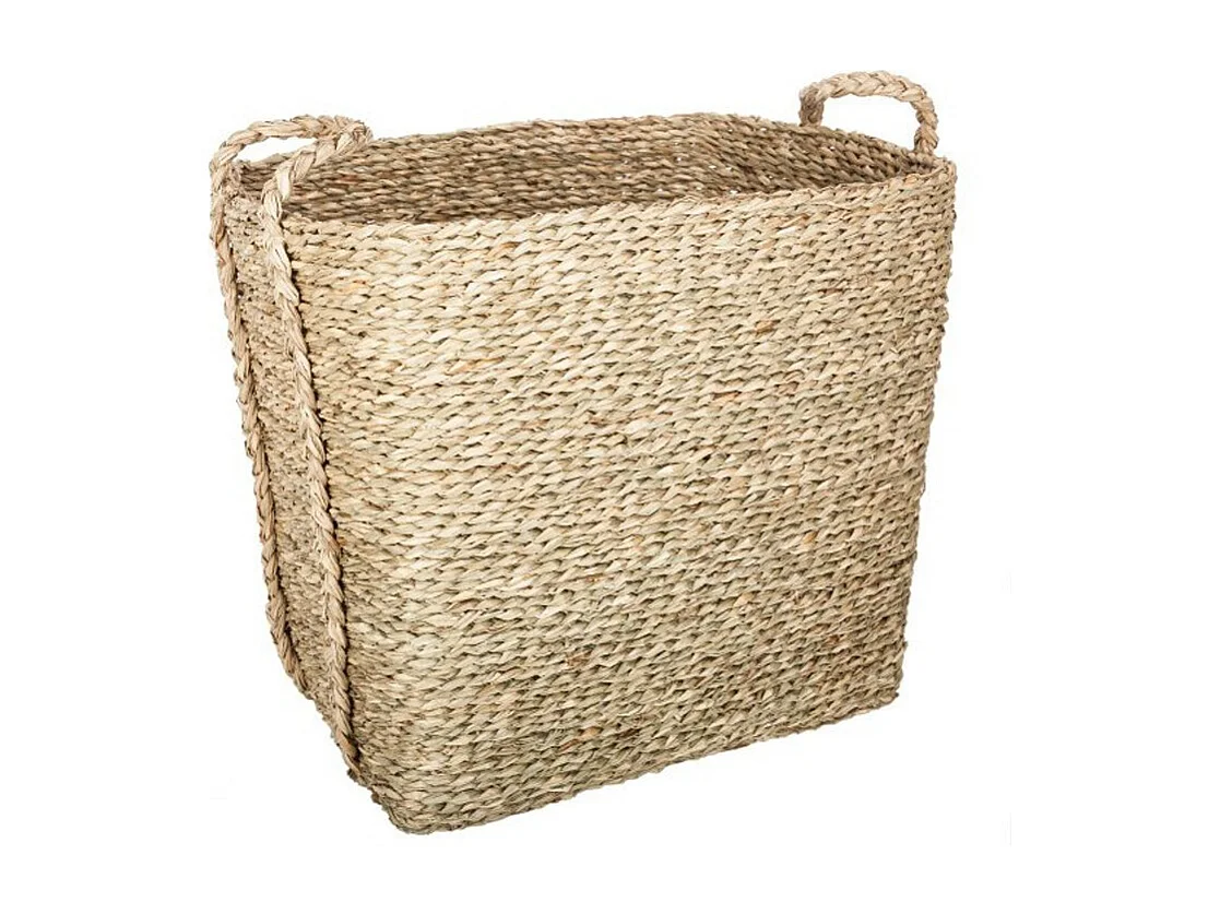 Lot de 3 Paniers de Rangement à Anses "Seagrass" 40cm Naturel