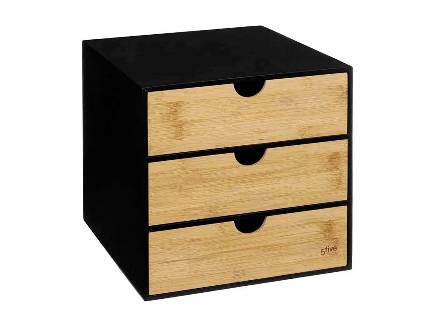 Tour de Rangement Bureau Carrée "Bava" 31cm Noir