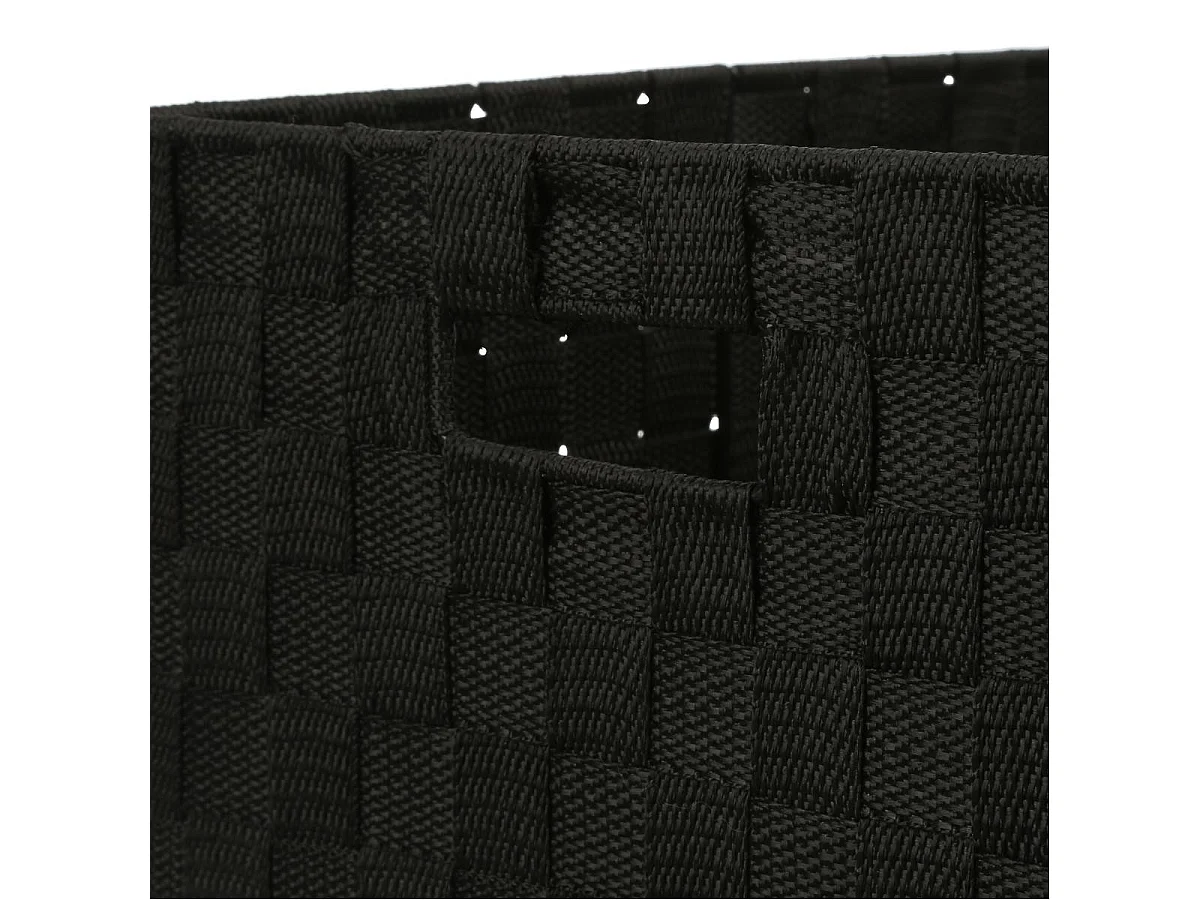 Lot de 4 Paniers de Rangement "Déco" 38cm Noir