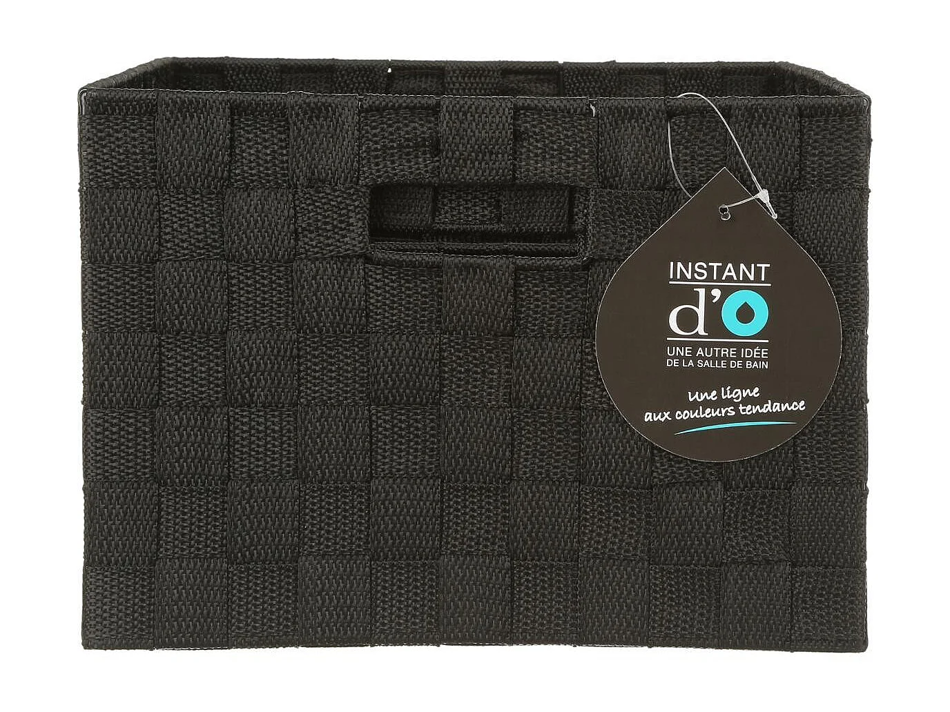 Lot de 4 Paniers de Rangement "Déco" 38cm Noir