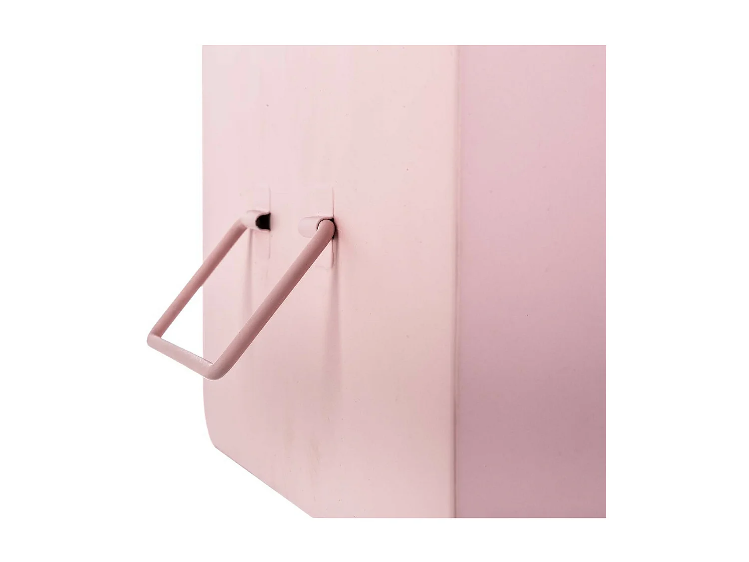 Lot de 2 Malles de Rangement Métal "Cantine" 47cm Rose