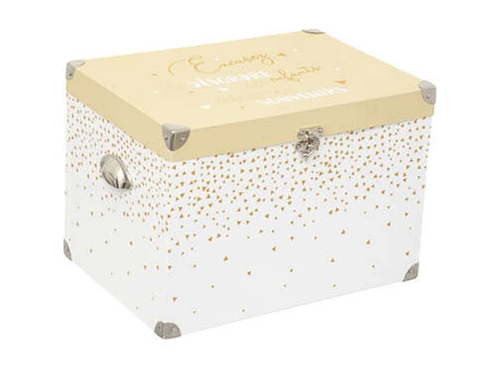 Lot de 2 Coffres de Rangement "Carton" 39cm Beige