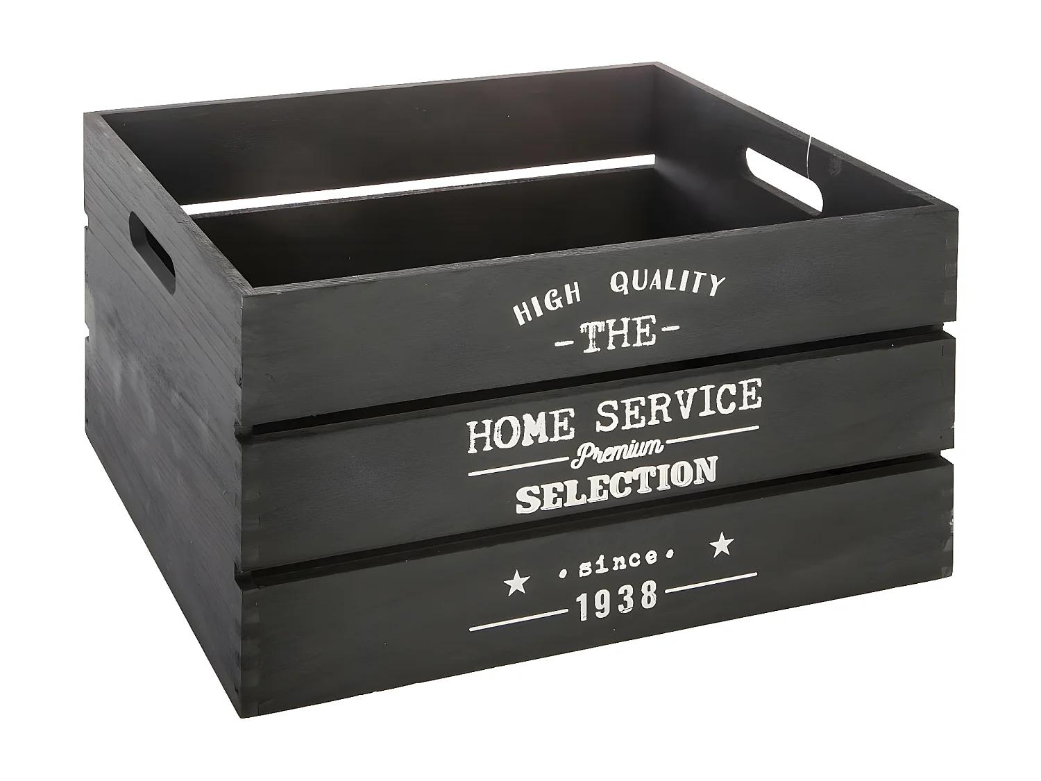 Lot de 6 Caisses Cagettes "Facto" 40cm Charbon