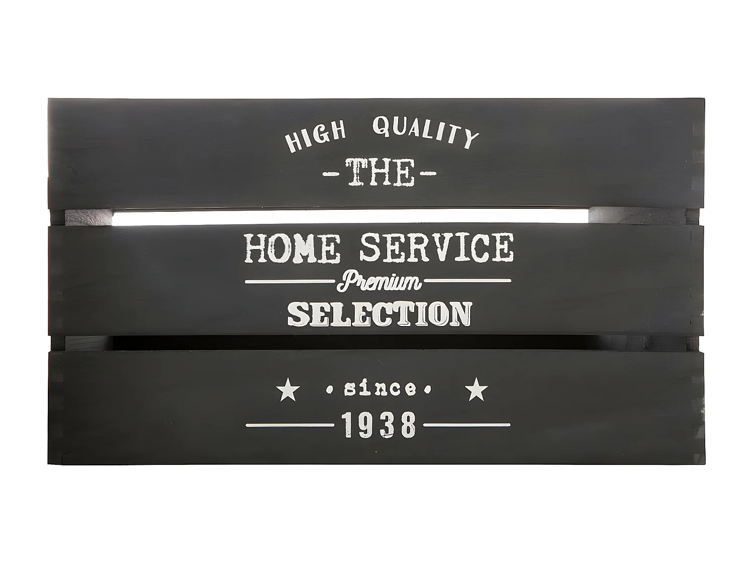 Lot de 6 Caisses Cagettes "Facto" 40cm Charbon