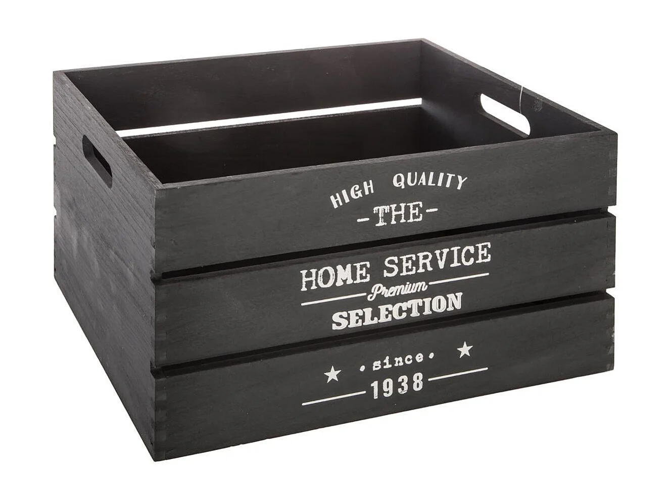 Lot de 6 Caisses Cagettes "Facto" 40cm Charbon