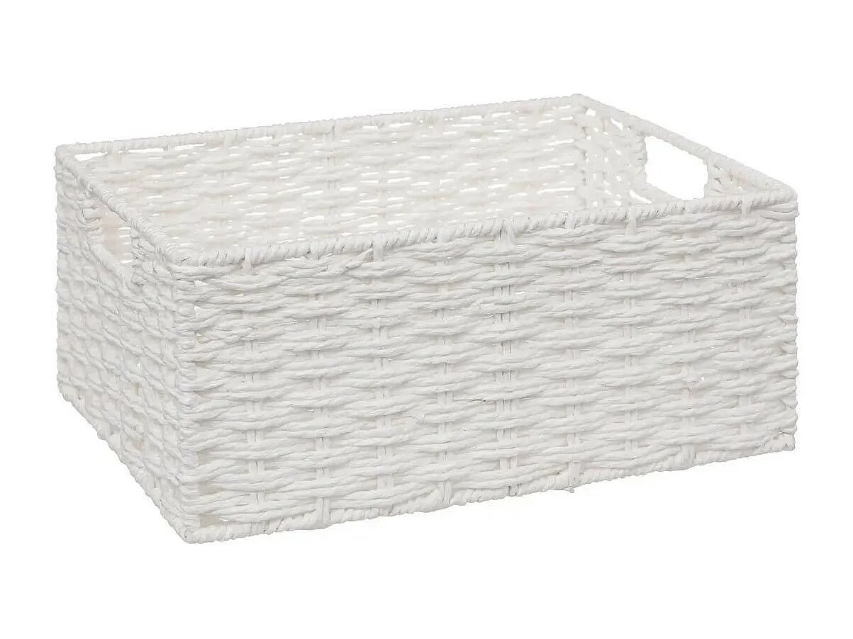 Lot de 4 Paniers de Rangement "Costa" 32cm Blanc