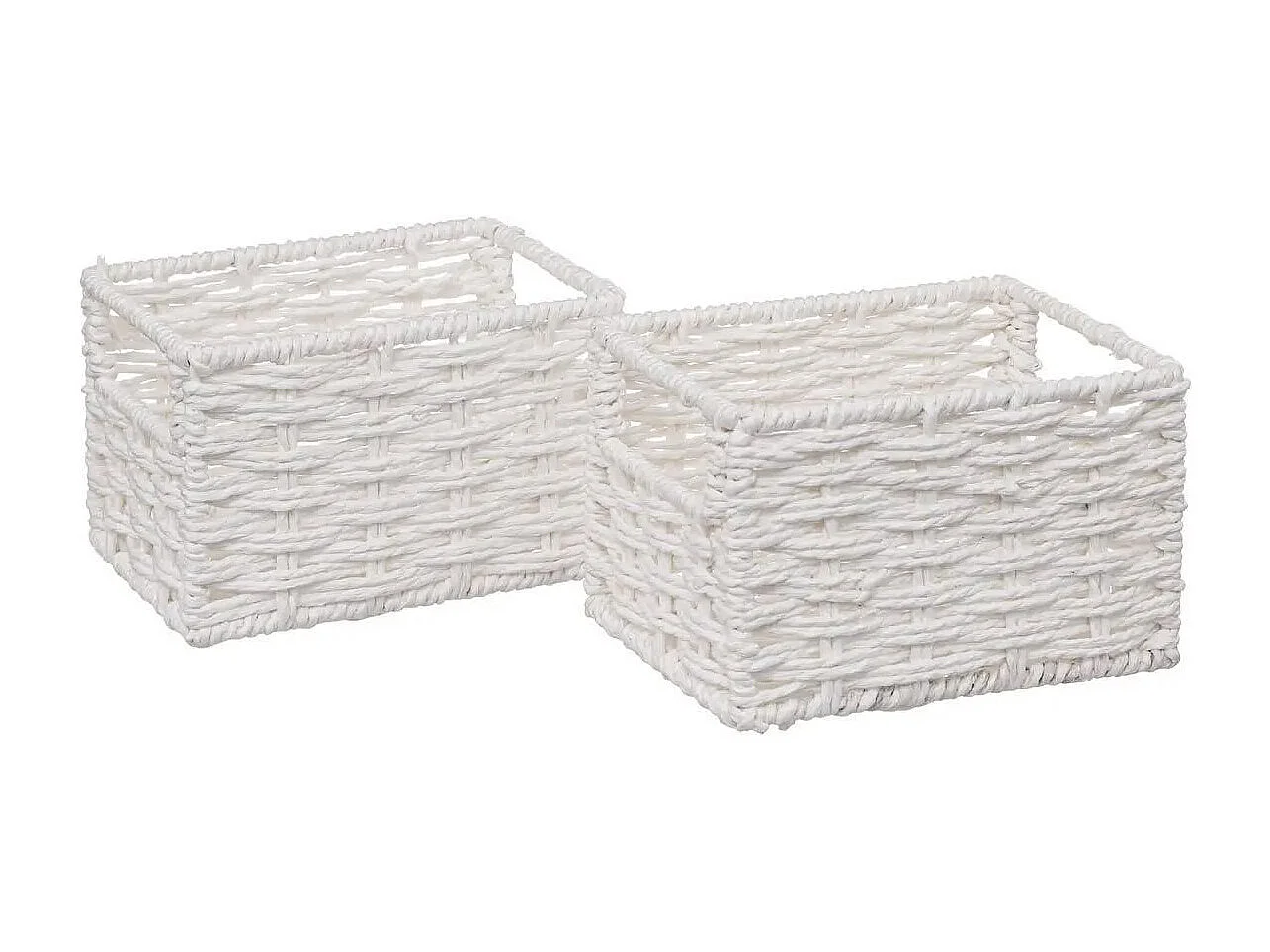 Lot de 4 Paniers de Rangement "Costa" 32cm Blanc