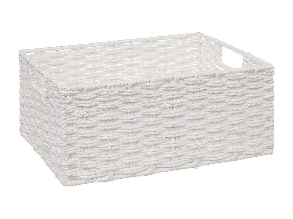 Lot de 4 Paniers de Rangement "Costa" 32cm Blanc