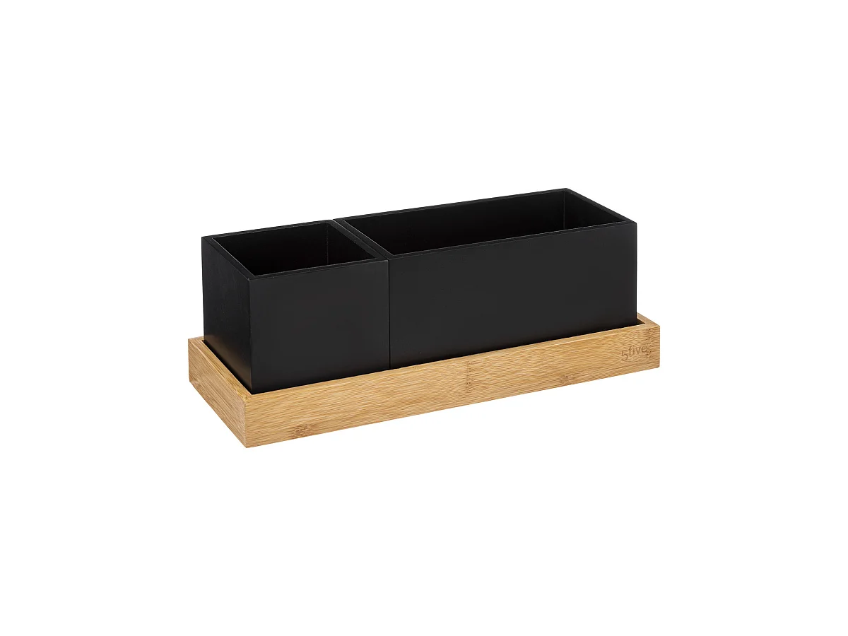 Organiseur de Bureau Bambou "Bava" 29cm Noir
