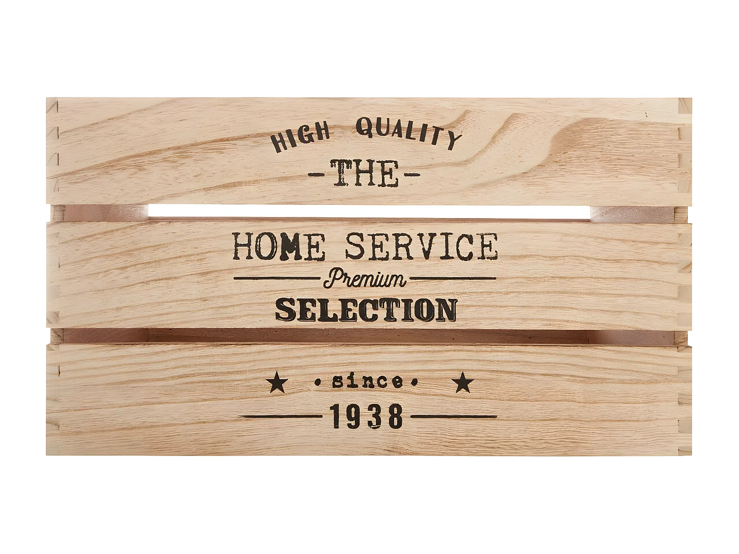 Lot de 6 Cagettes de Rangement "White Factory" 40cm Naturel