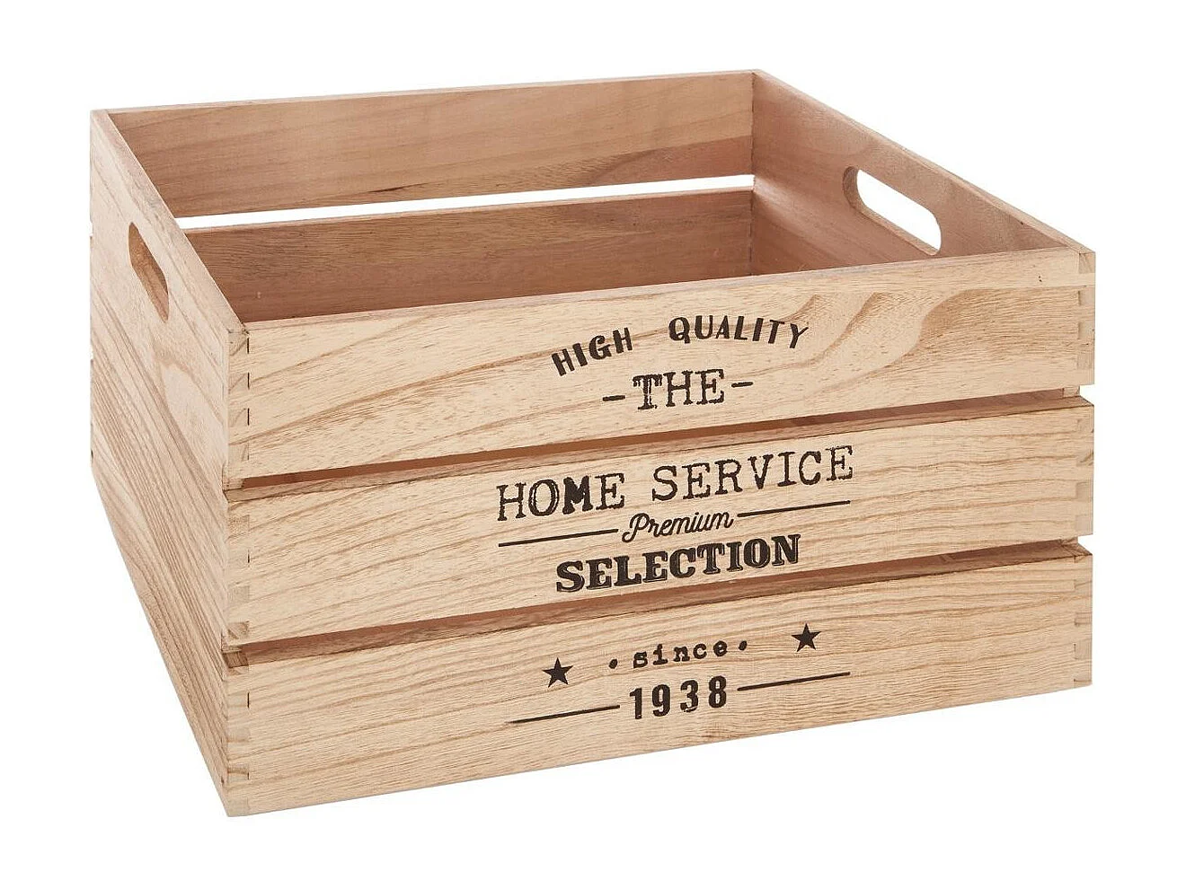 Lot de 6 Cagettes de Rangement "White Factory" 40cm Naturel