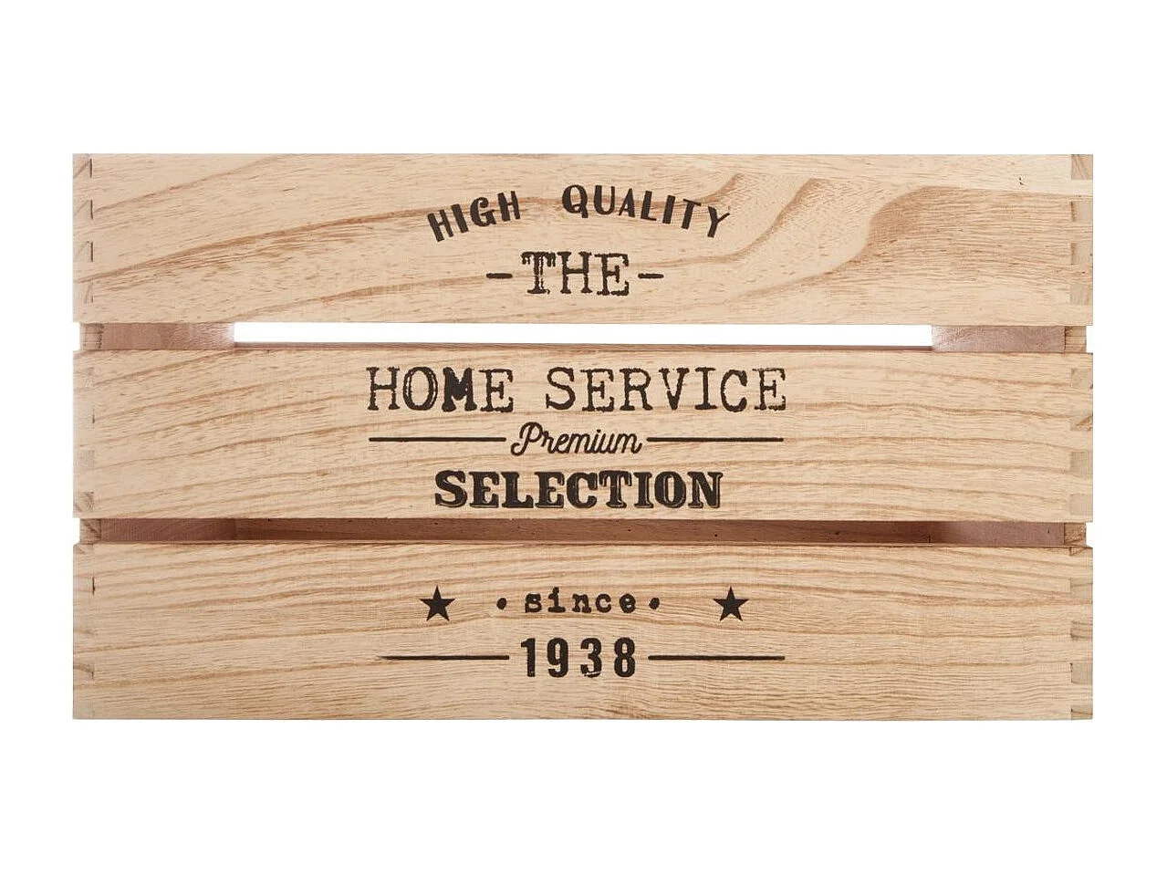 Lot de 6 Cagettes de Rangement "White Factory" 40cm Naturel