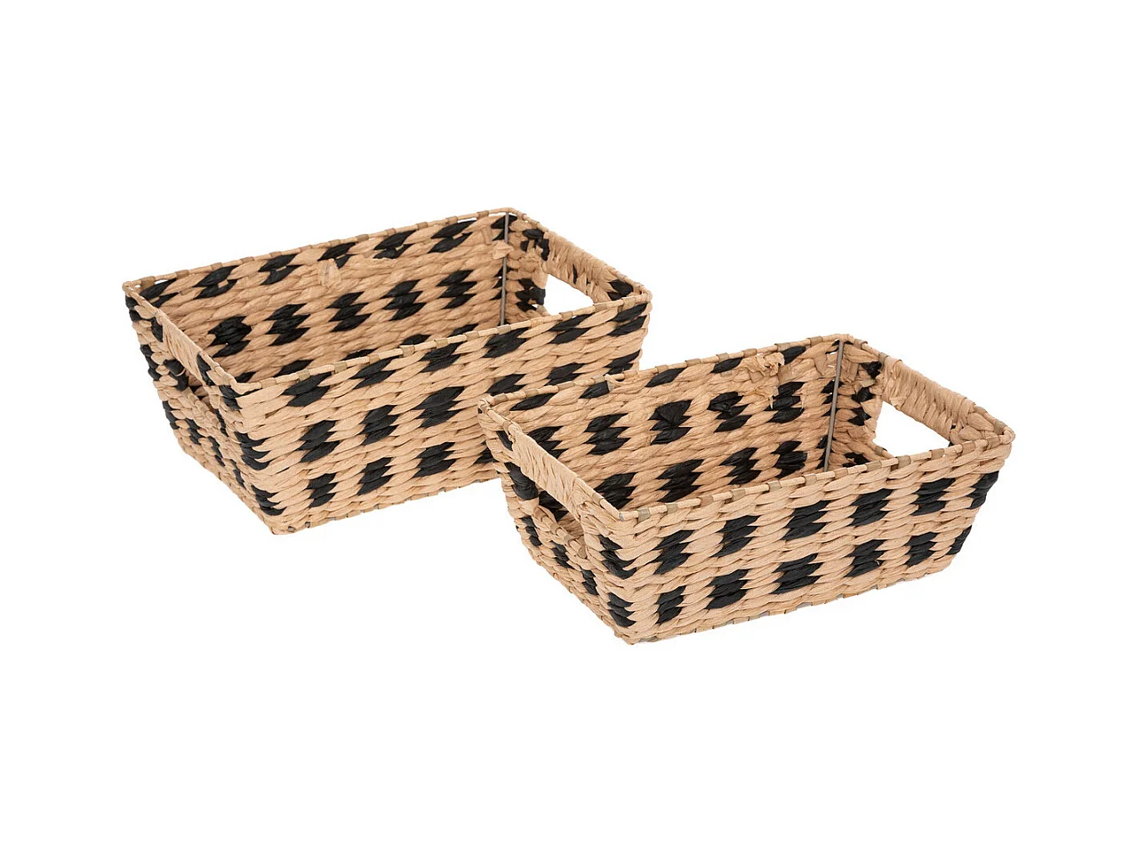 Lot de 3 Paniers Biseautés "Terre Inconnue" 22cm Naturel