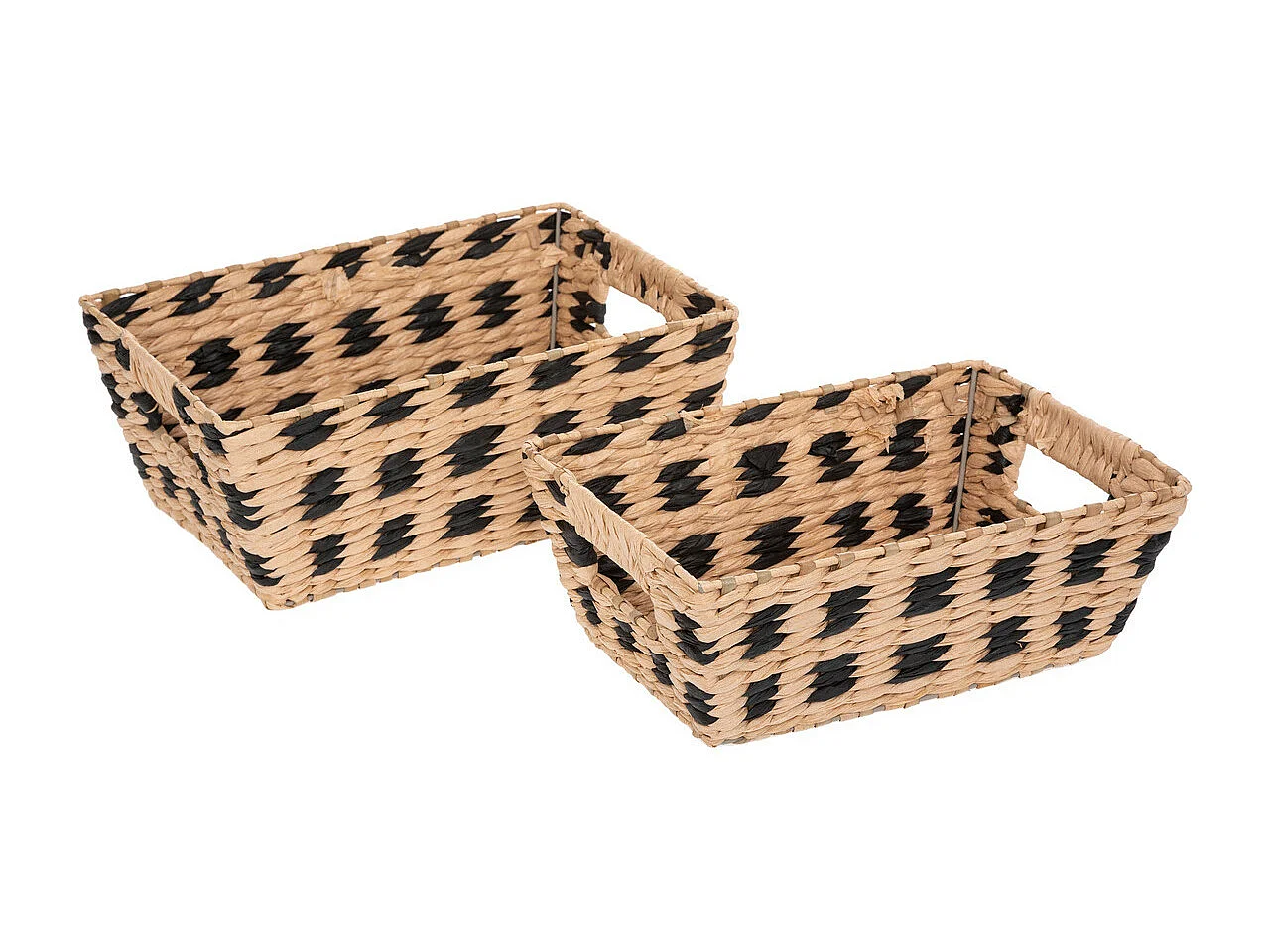 Lot de 3 Paniers Biseautés "Terre Inconnue" 22cm Naturel