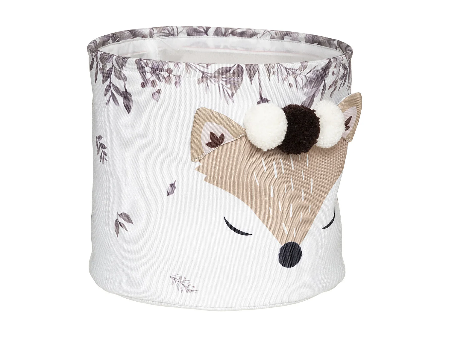 Lot de 2 Paniers Déco Enfant "Renard" 30cm Blanc