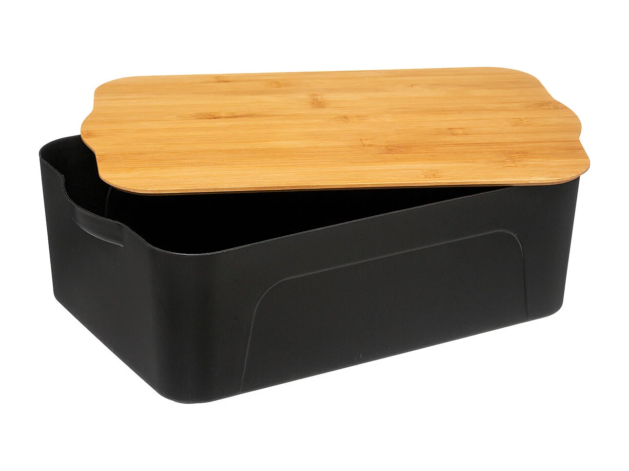 Boîte de Rangement "Marco" 13L Noir & Naturel