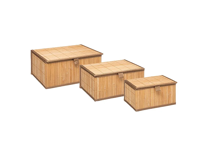 Lot de 3 Paniers de Rangement "Daze" 33cm Naturel