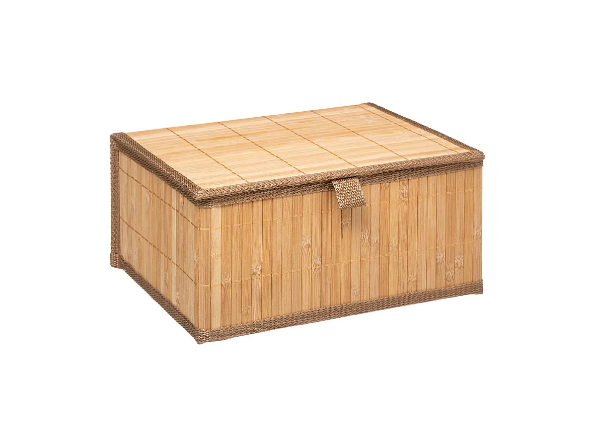Juego de 3 cajas de almacenamiento de bambú