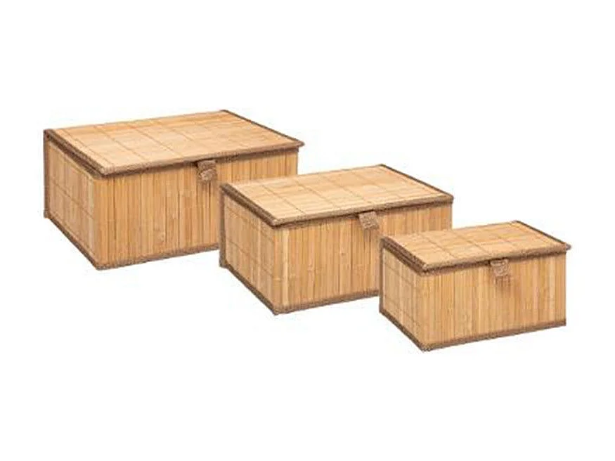 Lot de 3 Paniers de Rangement "Daze" 33cm Naturel