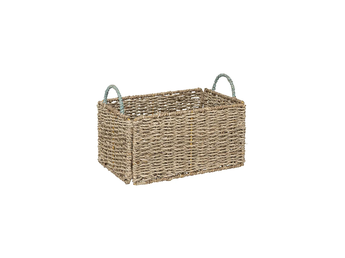 Lot de 3 Caisses Cagettes Déco "Palm" 38cm Beige