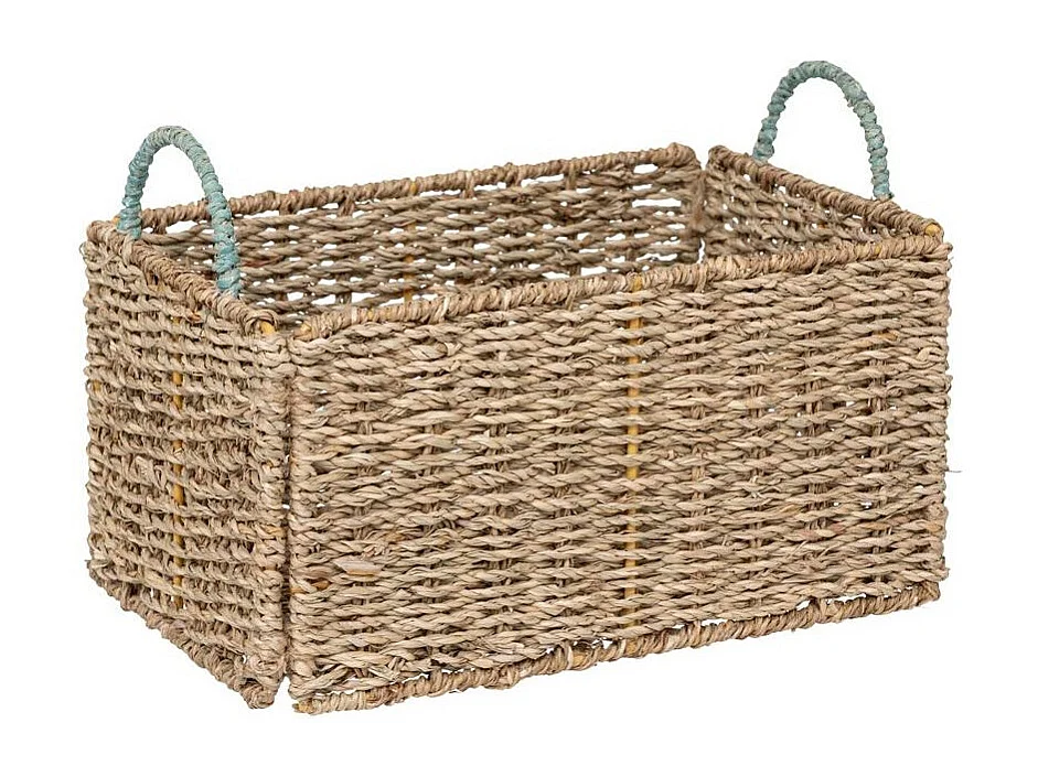 Lot de 3 Caisses Cagettes Déco "Palm" 38cm Beige