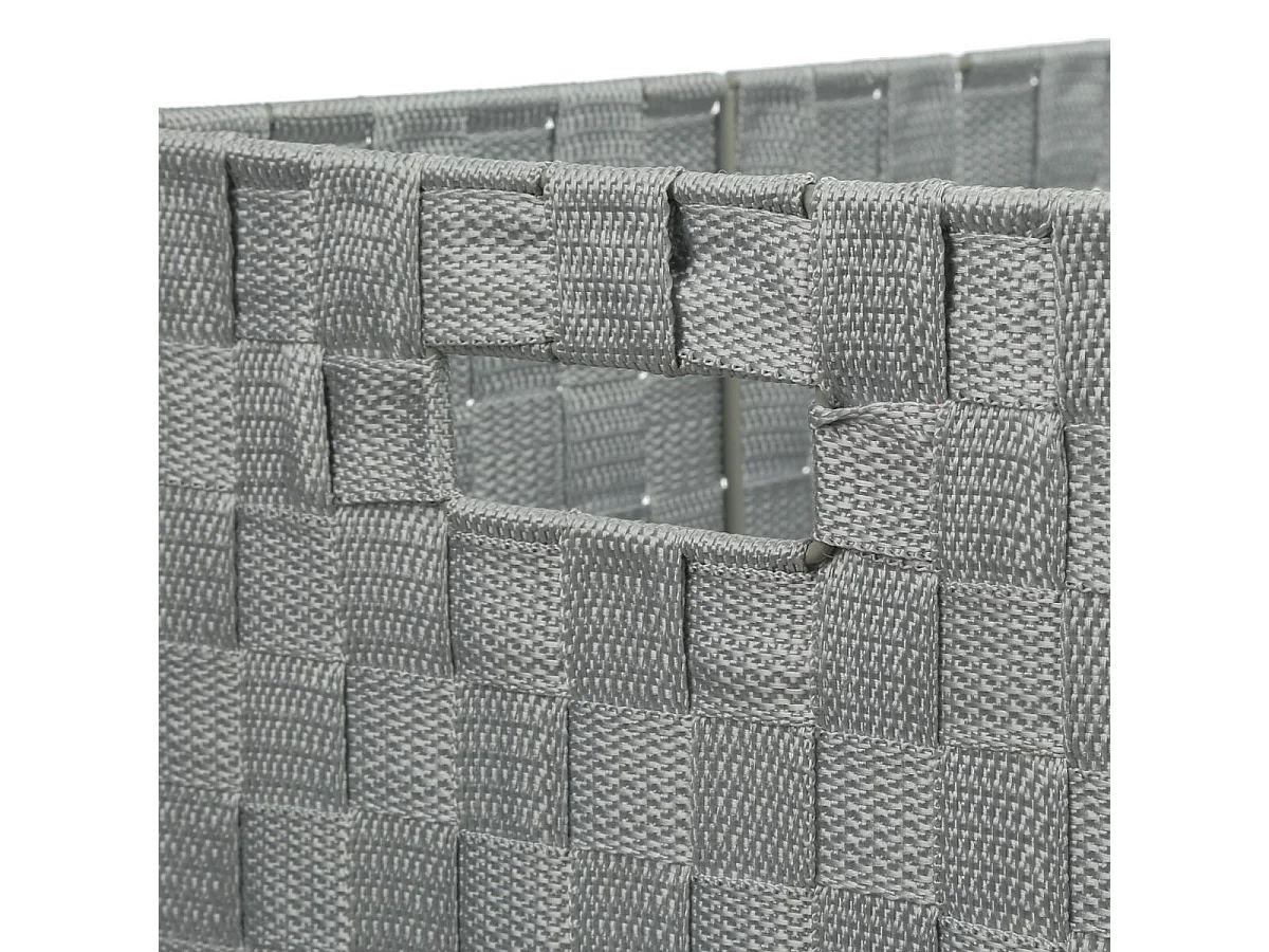 Lot de 4 Paniers de Rangement "Déco" 38cm Gris