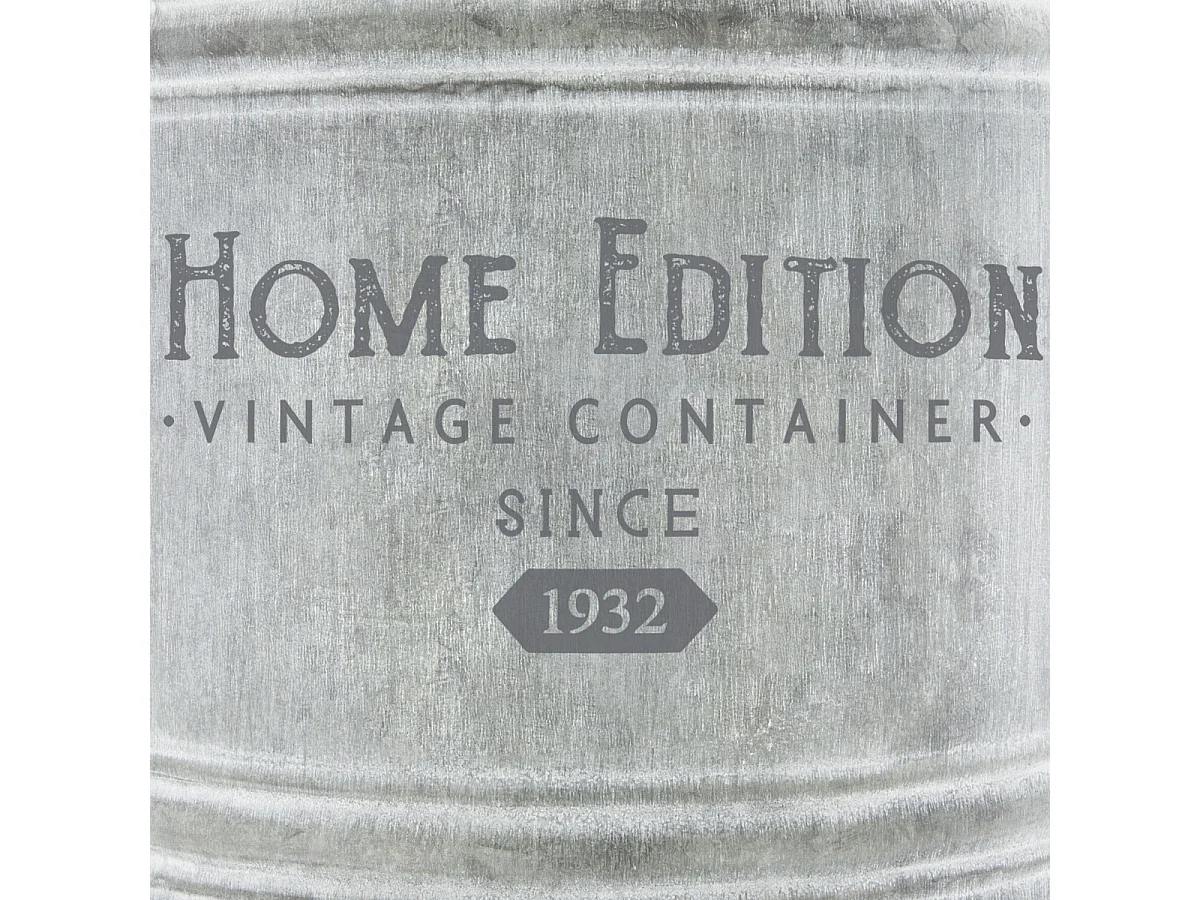 Lot de 2 Seaux en Métal "Spring Garden" 25cm Gris