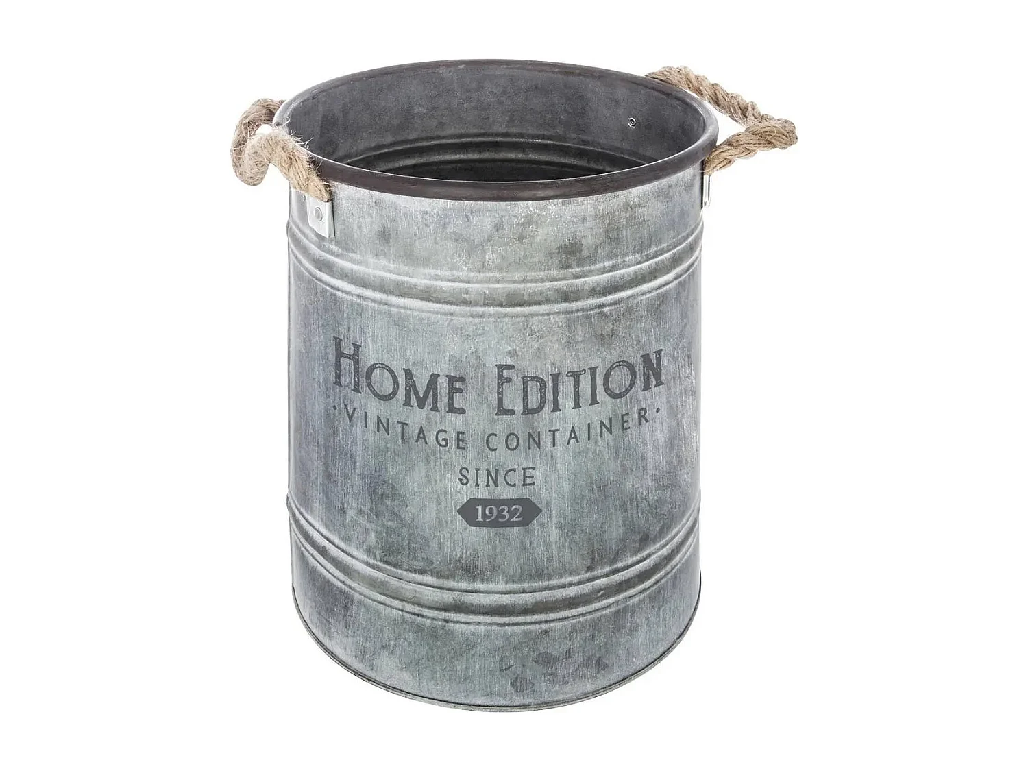 Lot de 2 Seaux en Métal "Spring Garden" 25cm Gris