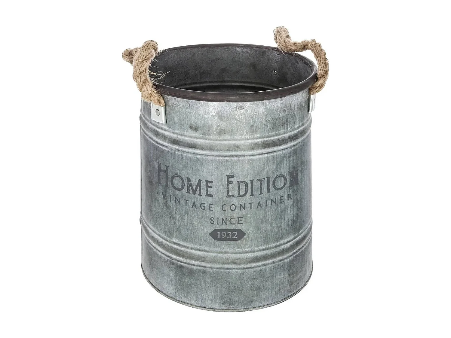 Lot de 2 Seaux en Métal "Spring Garden" 25cm Gris