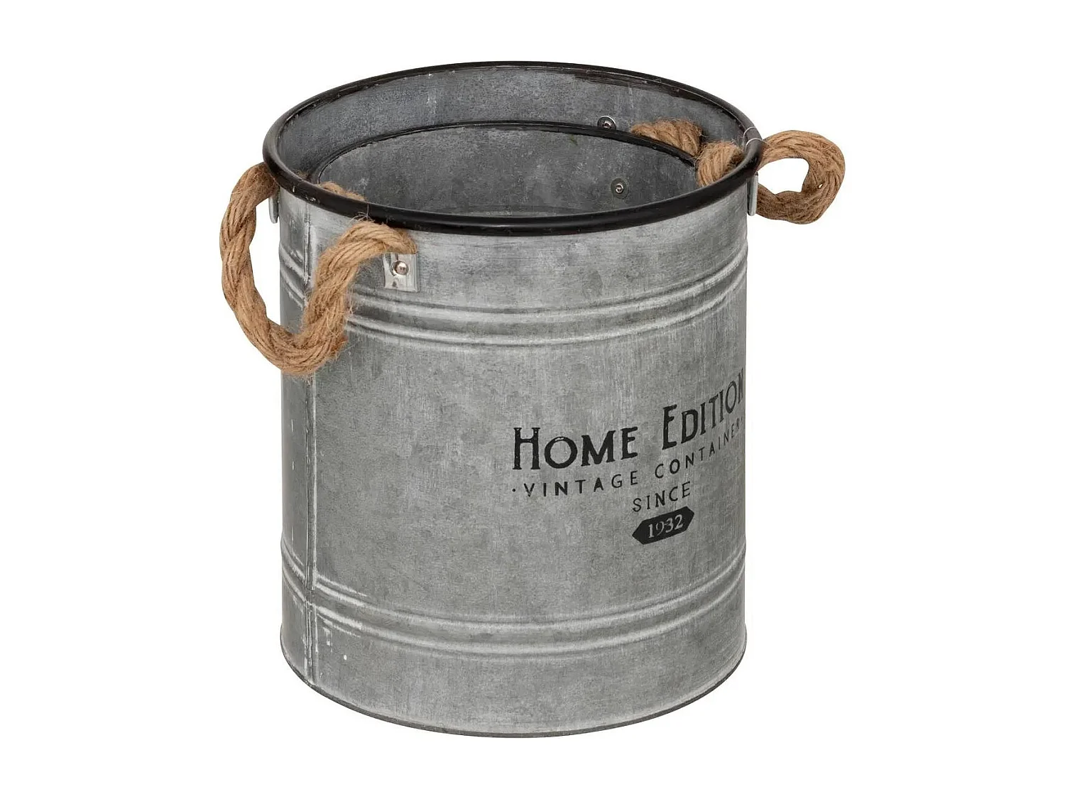 Lot de 2 Seaux en Métal "Spring Garden" 25cm Gris